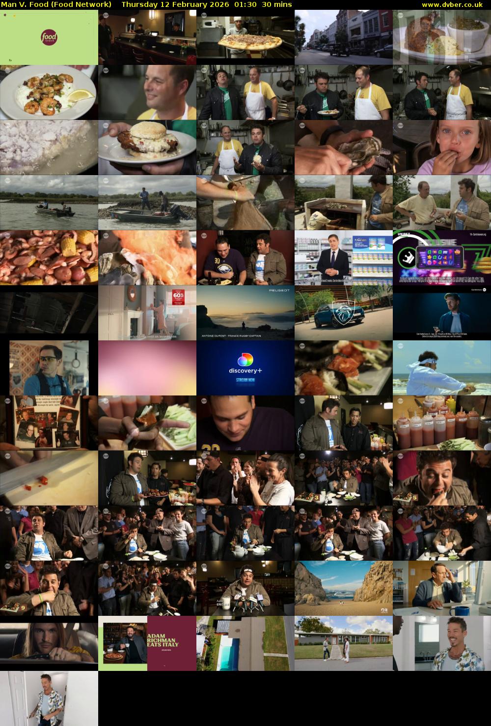 Man V. Food (Food Network) Thursday 12 February 2026 01:30 - 02:00