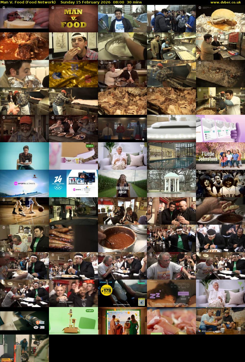 Man V. Food (Food Network) Sunday 15 February 2026 08:00 - 08:30