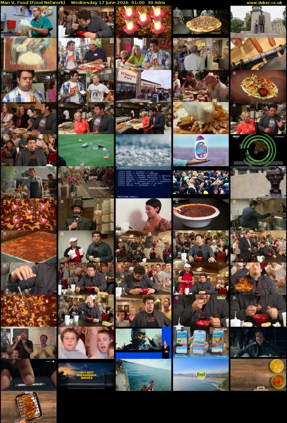 Man V. Food (Food Network) Wednesday 17 June 2026 01:00 - 01:30