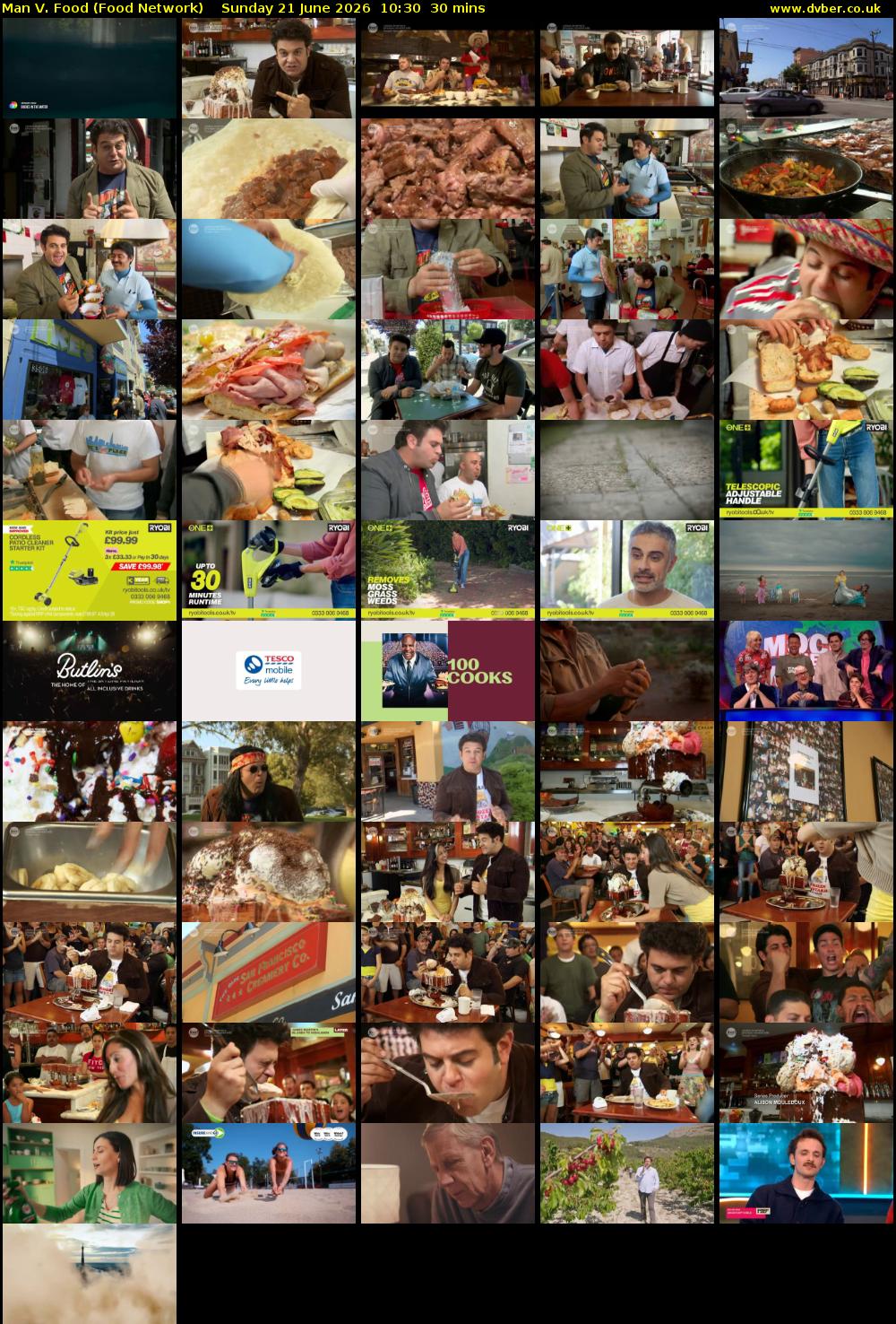 Man V. Food (Food Network) Sunday 21 June 2026 10:30 - 11:00