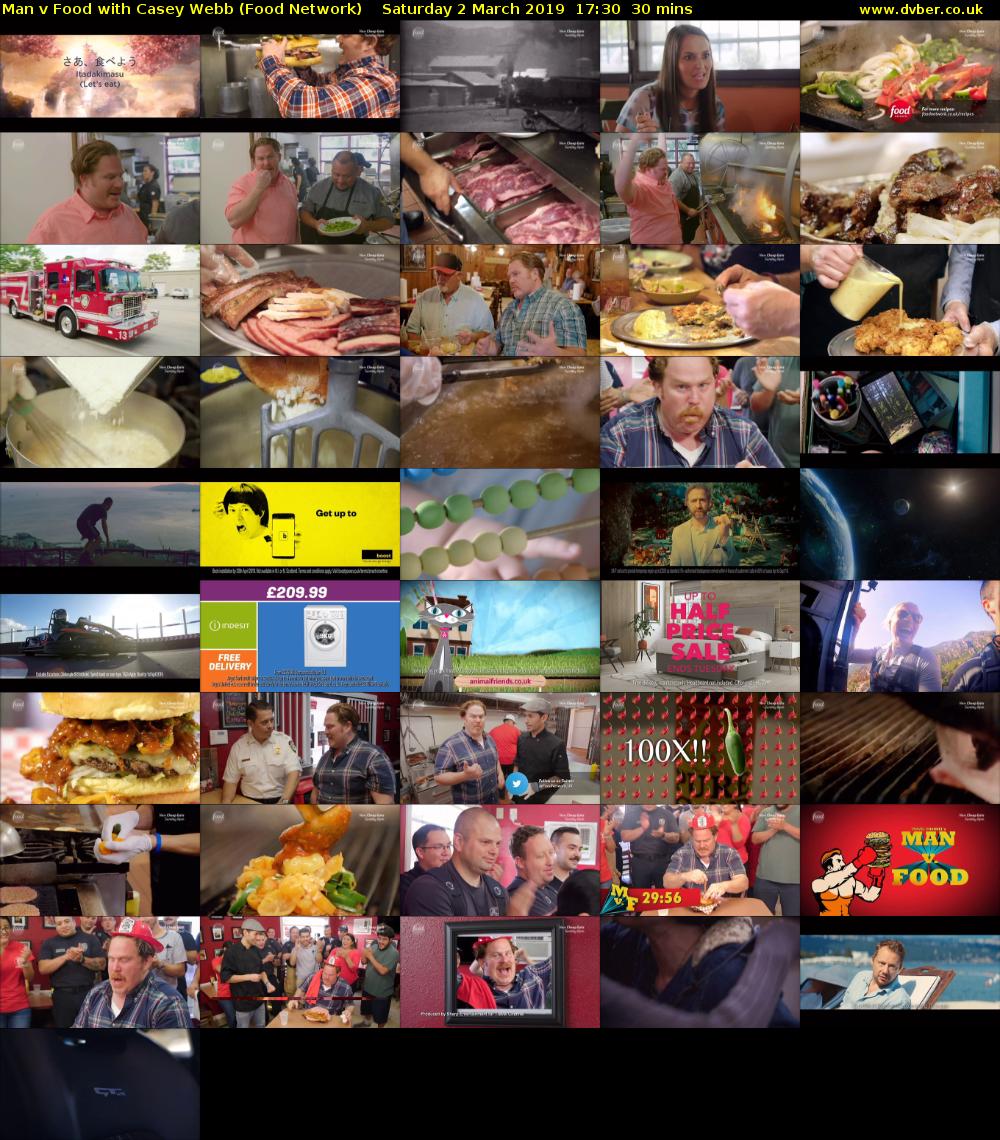 Man v Food with Casey Webb (Food Network) Saturday 2 March 2019 17:30 - 18:00