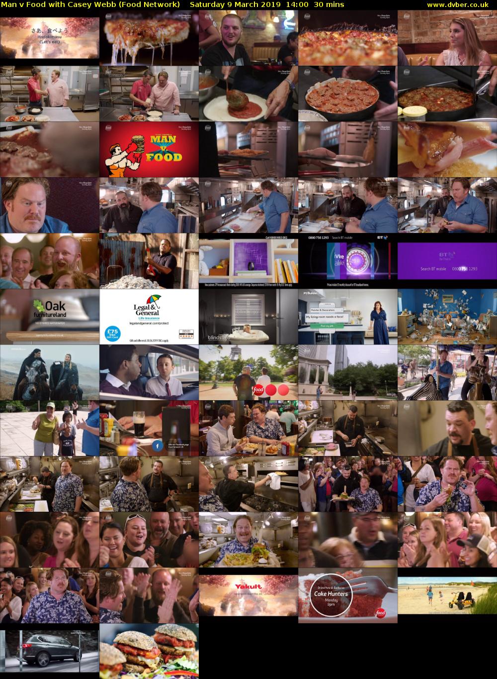 Man v Food with Casey Webb (Food Network) Saturday 9 March 2019 14:00 - 14:30