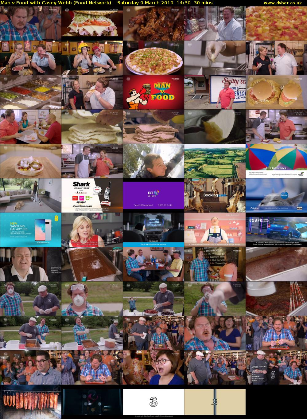 Man v Food with Casey Webb (Food Network) Saturday 9 March 2019 14:30 - 15:00