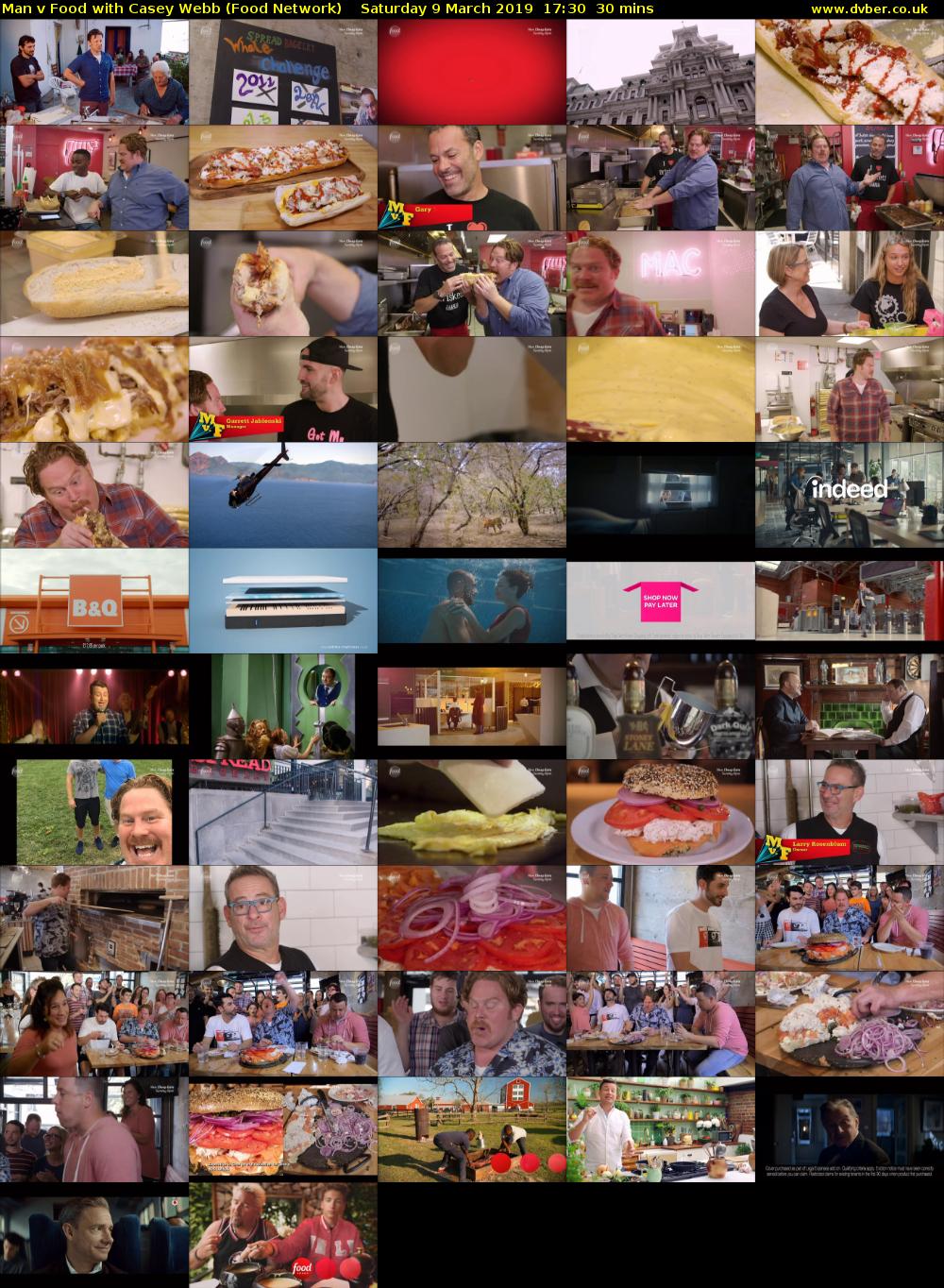 Man v Food with Casey Webb (Food Network) Saturday 9 March 2019 17:30 - 18:00