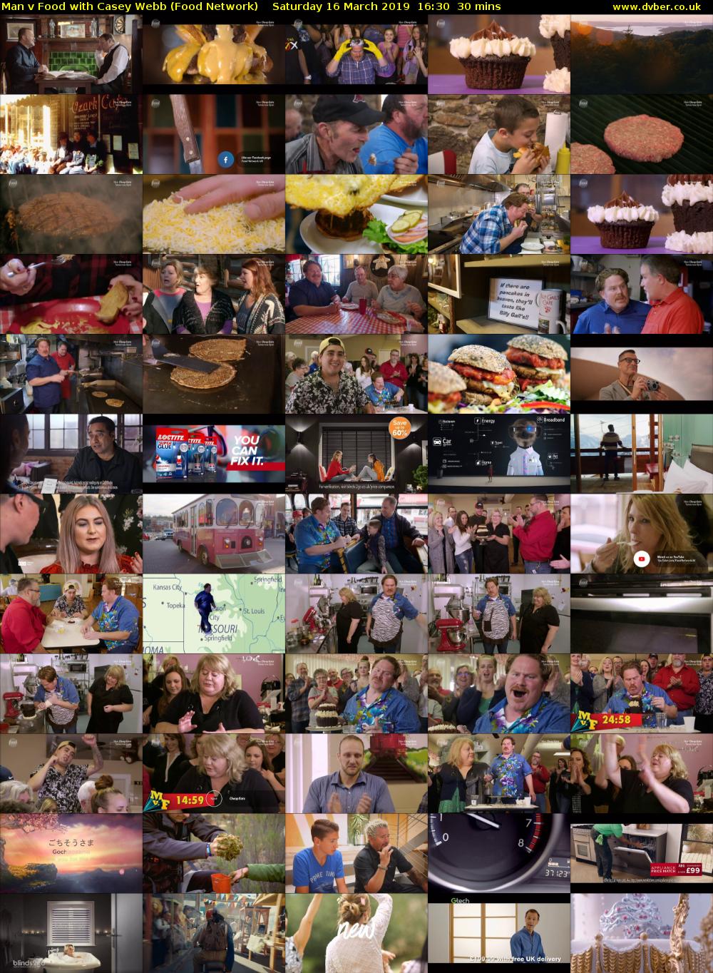 Man v Food with Casey Webb (Food Network) Saturday 16 March 2019 16:30 - 17:00