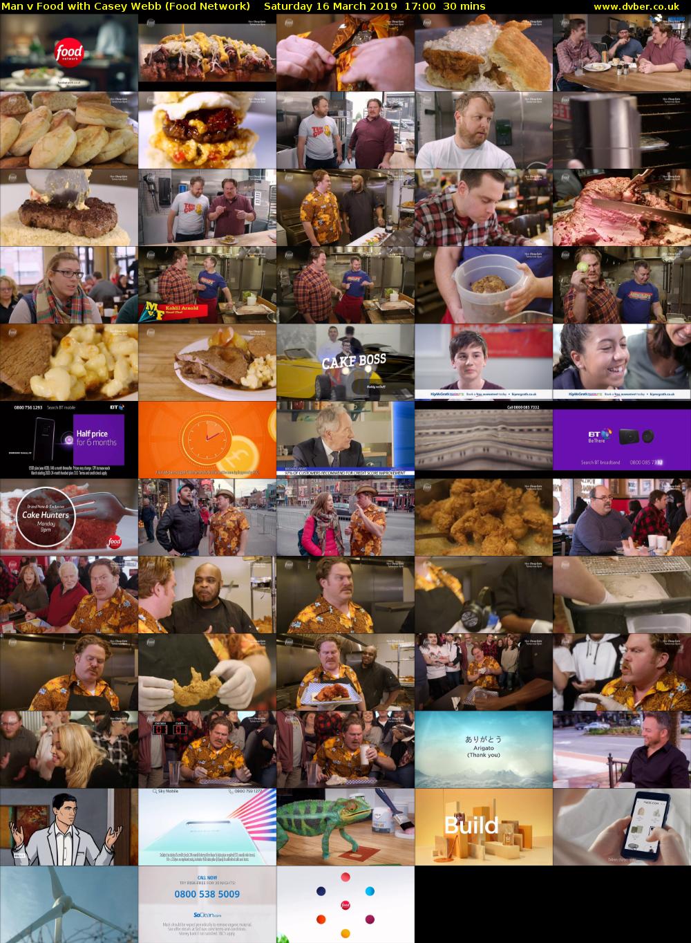 Man v Food with Casey Webb (Food Network) Saturday 16 March 2019 17:00 - 17:30