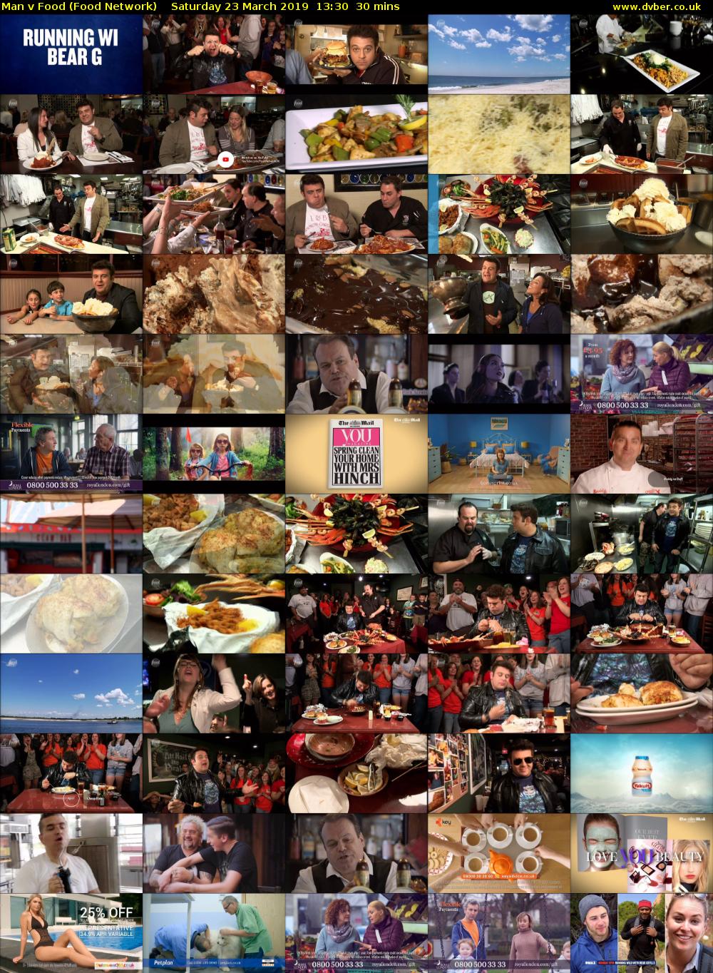 Man v Food (Food Network) Saturday 23 March 2019 13:30 - 14:00