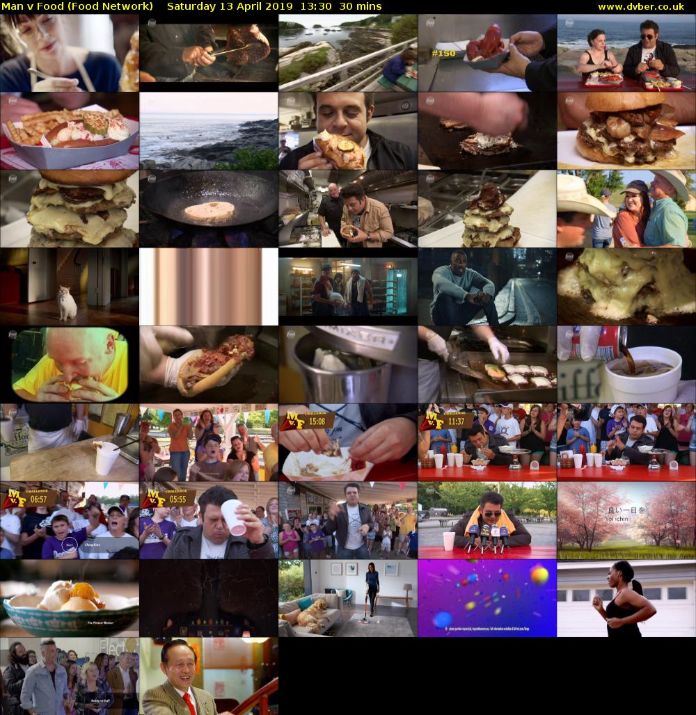 Man v Food (Food Network) Saturday 13 April 2019 13:30 - 14:00