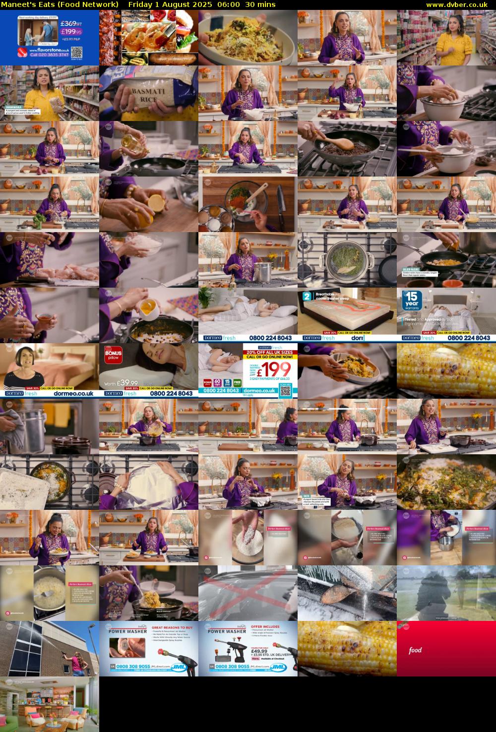 Maneet's Eats (Food Network) Friday 1 August 2025 06:00 - 06:30