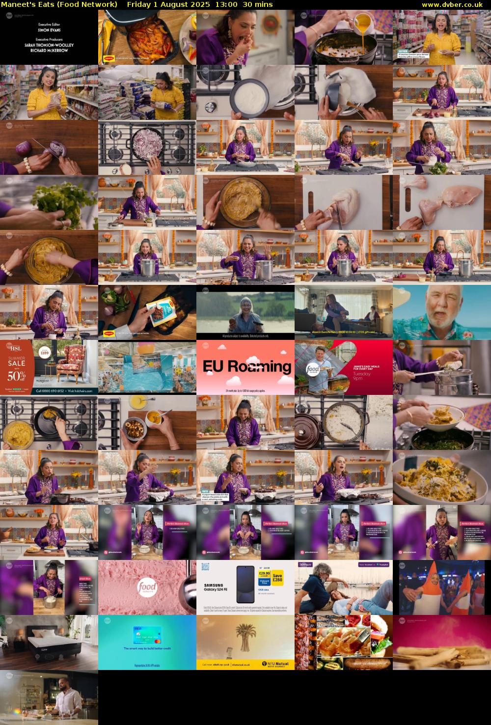 Maneet's Eats (Food Network) Friday 1 August 2025 13:00 - 13:30