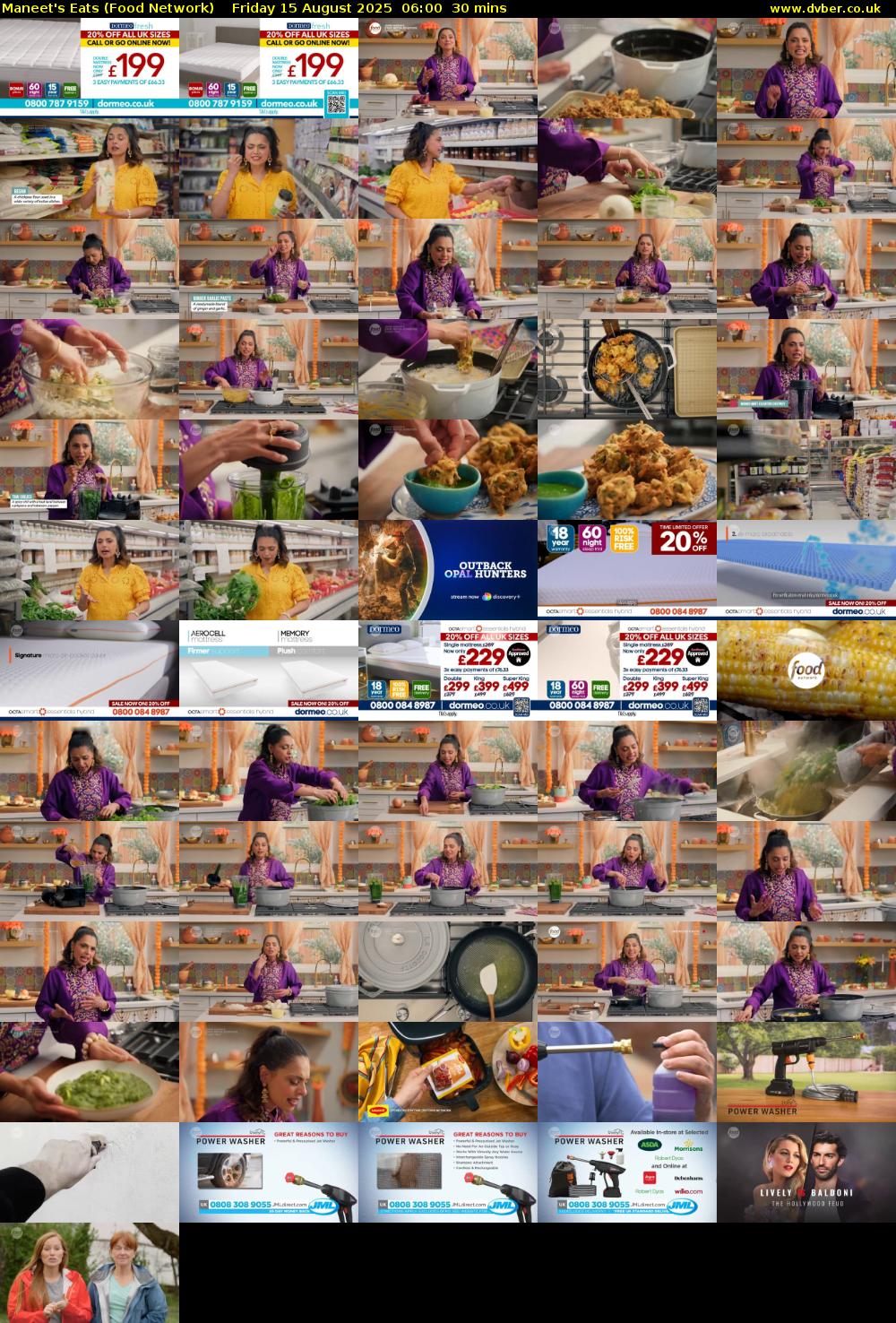 Maneet's Eats (Food Network) Friday 15 August 2025 06:00 - 06:30