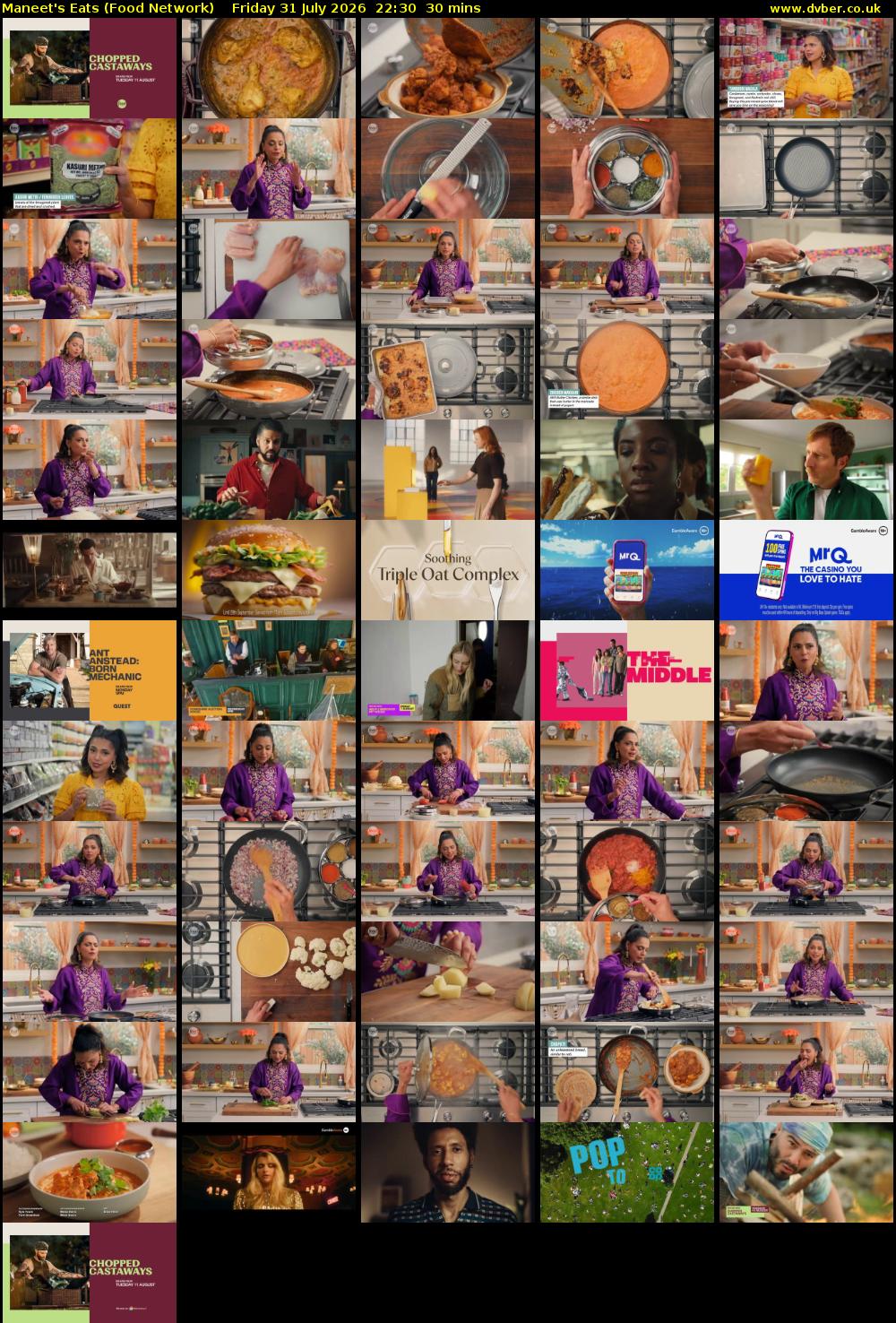 Maneet's Eats (Food Network) Friday 31 July 2026 22:30 - 23:00