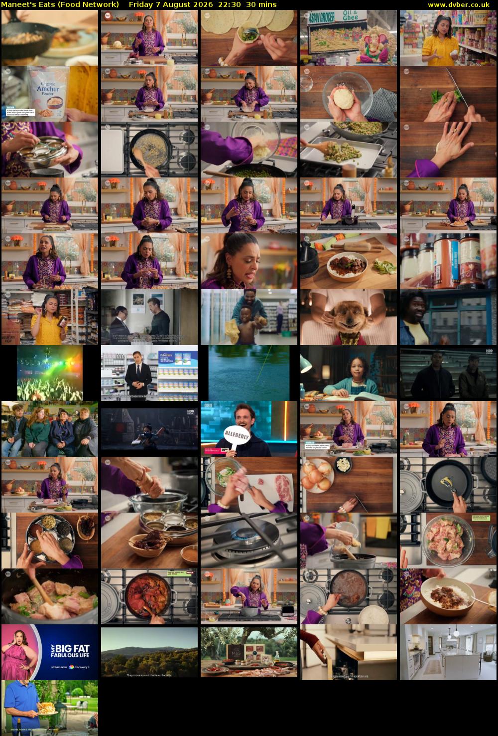 Maneet's Eats (Food Network) Friday 7 August 2026 22:30 - 23:00