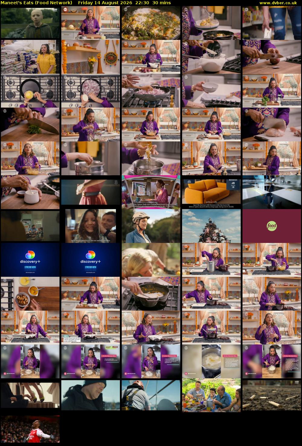 Maneet's Eats (Food Network) Friday 14 August 2026 22:30 - 23:00