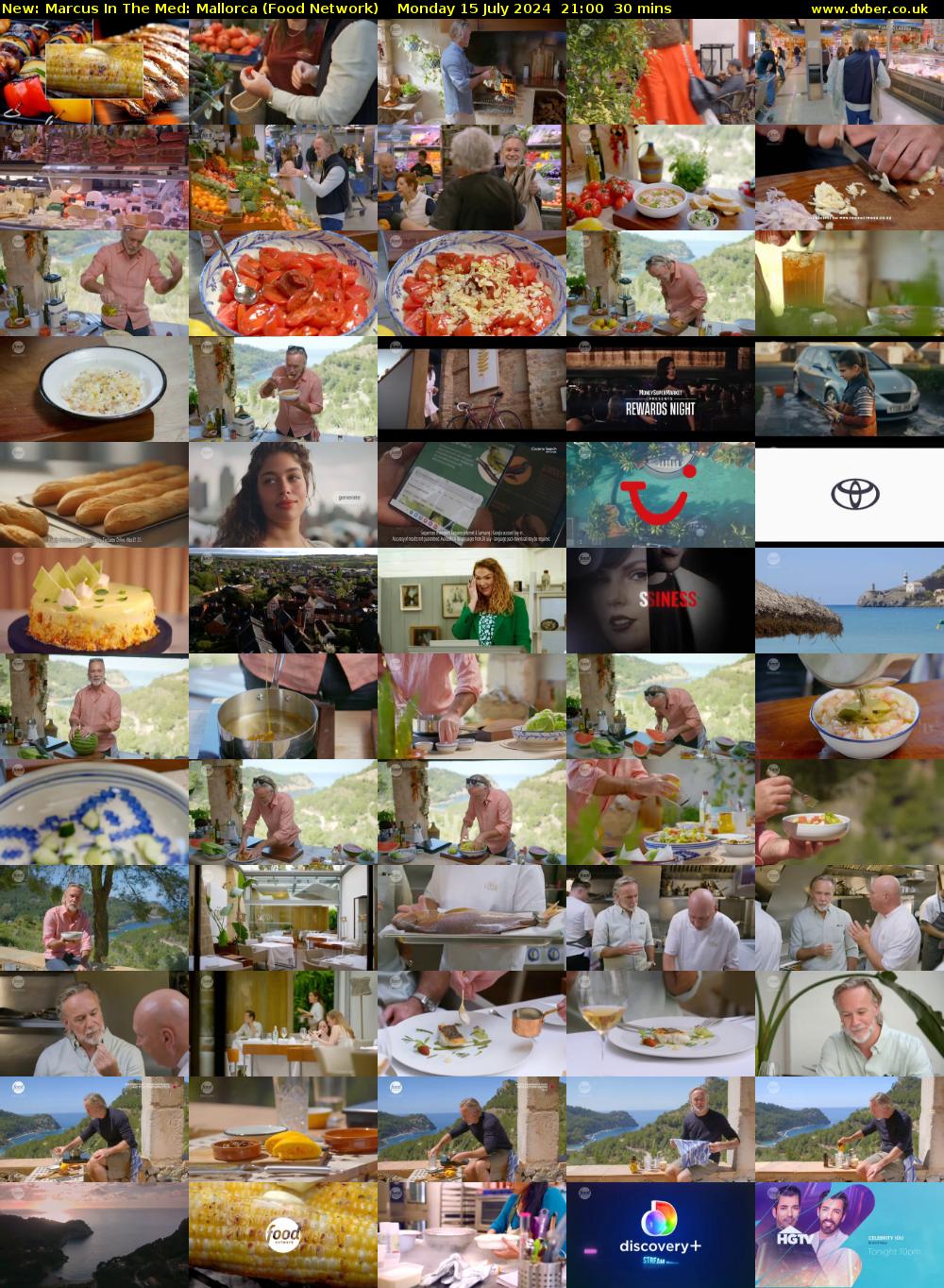 Marcus In The Med: Mallorca (Food Network) Monday 15 July 2024 21:00 - 21:30