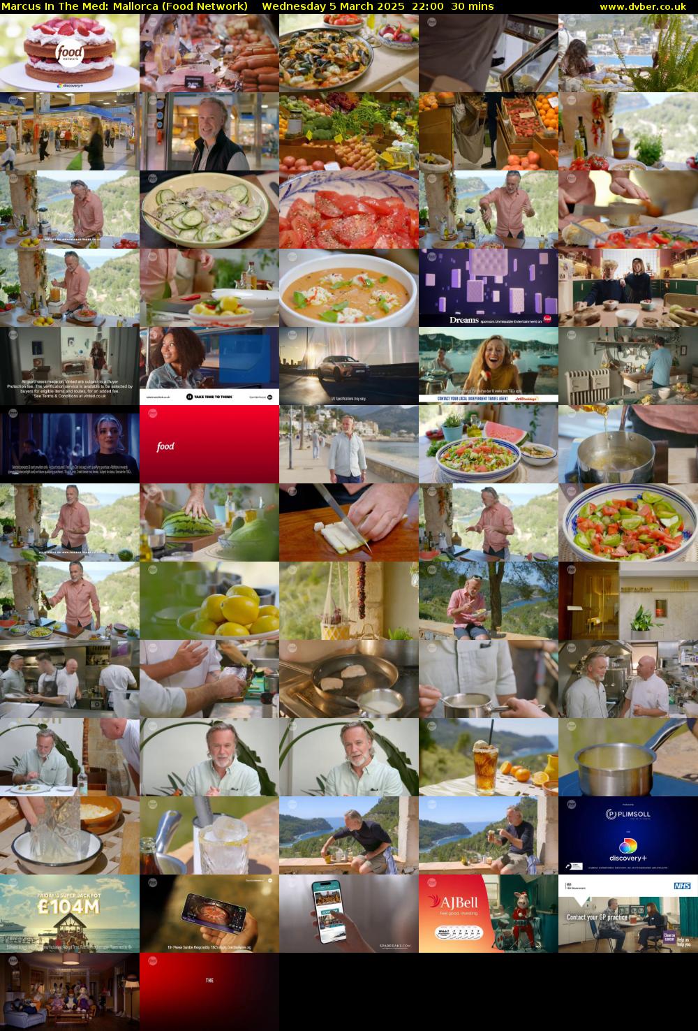 Marcus In The Med: Mallorca (Food Network) Wednesday 5 March 2025 22:00 - 22:30