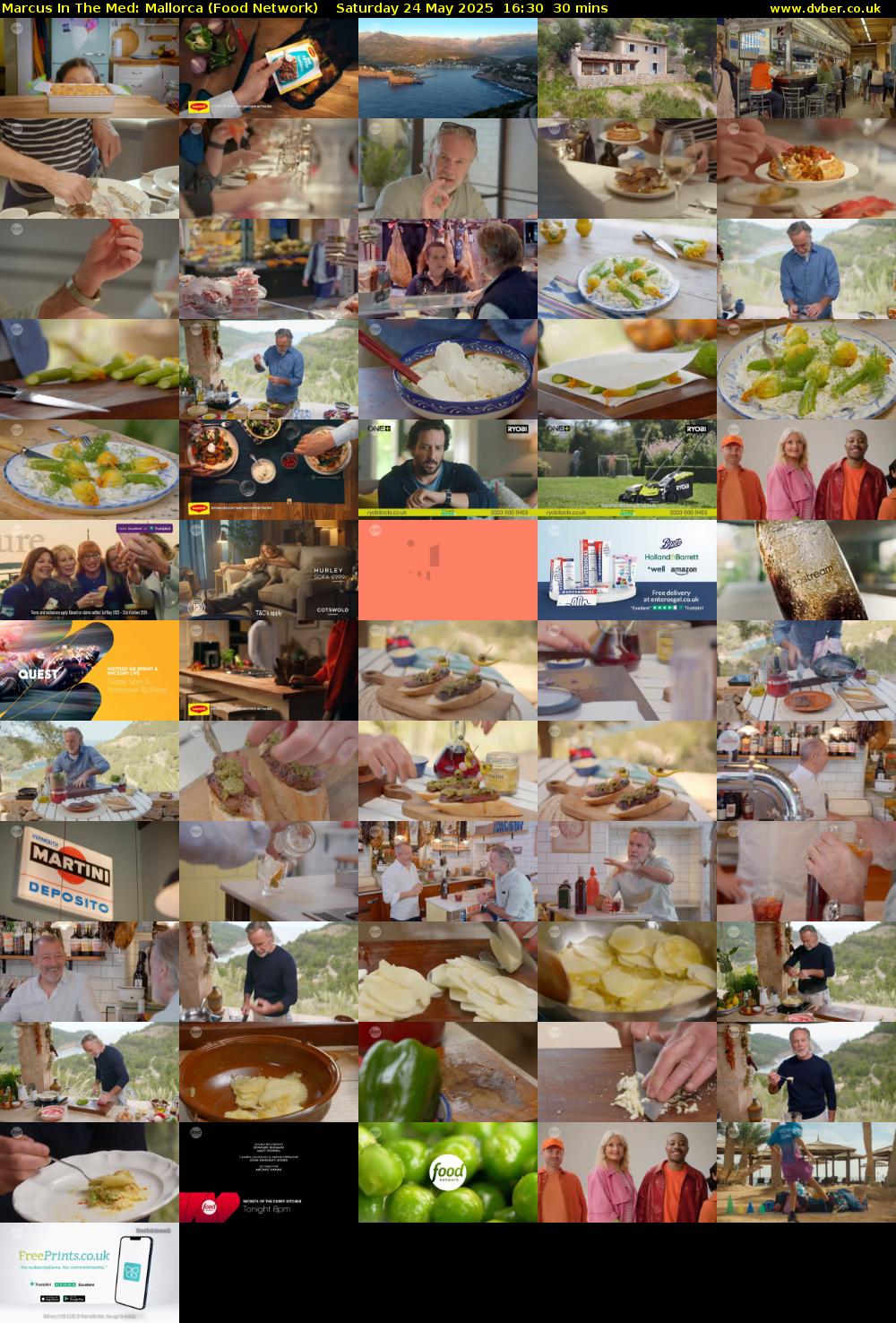 Marcus In The Med: Mallorca (Food Network) Saturday 24 May 2025 16:30 - 17:00