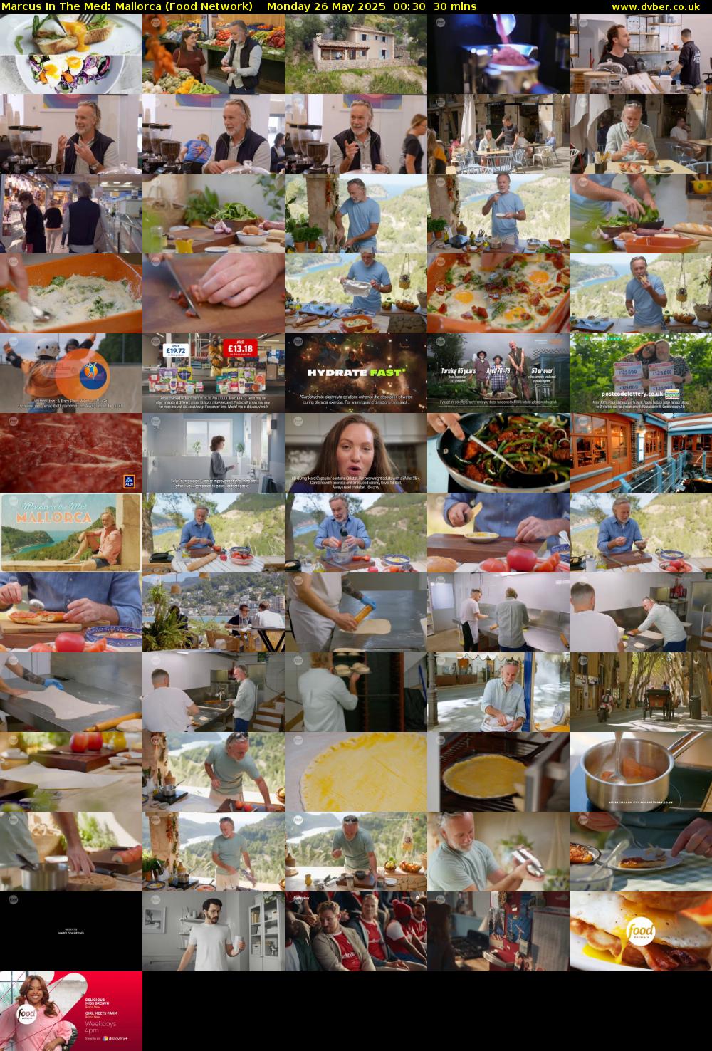 Marcus In The Med: Mallorca (Food Network) Monday 26 May 2025 00:30 - 01:00