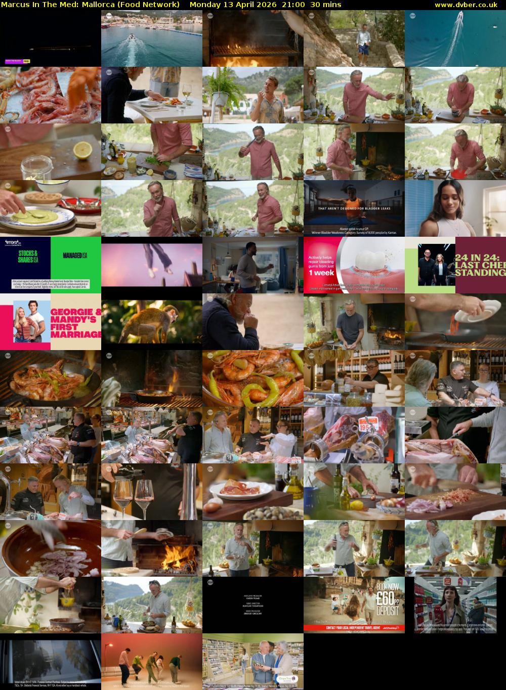 Marcus In The Med: Mallorca (Food Network) Monday 13 April 2026 21:00 - 21:30