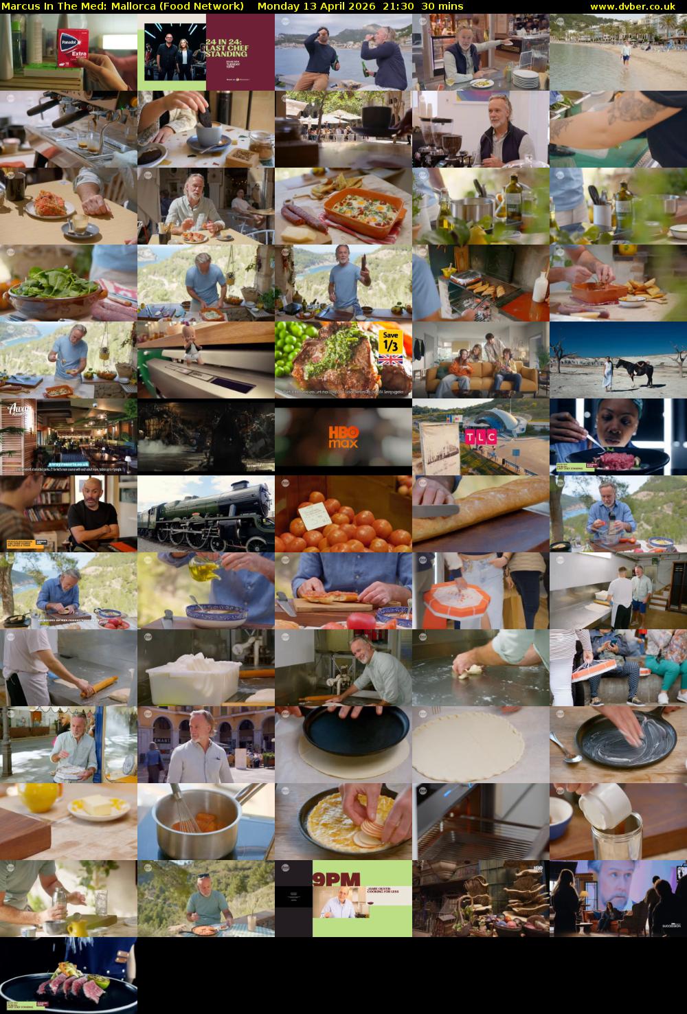 Marcus In The Med: Mallorca (Food Network) Monday 13 April 2026 21:30 - 22:00