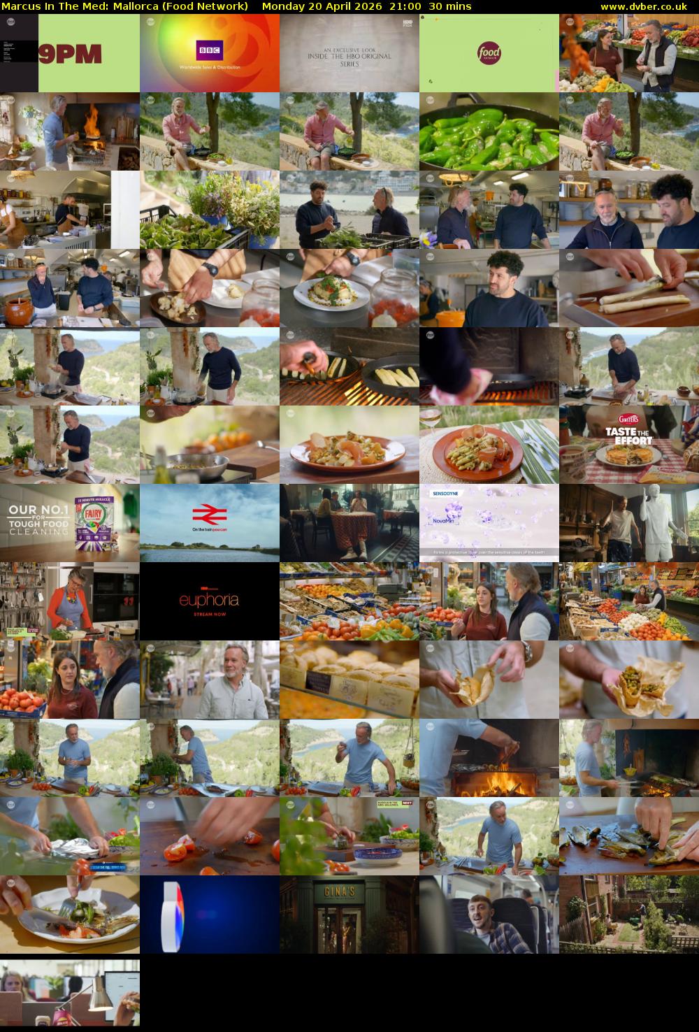 Marcus In The Med: Mallorca (Food Network) Monday 20 April 2026 21:00 - 21:30