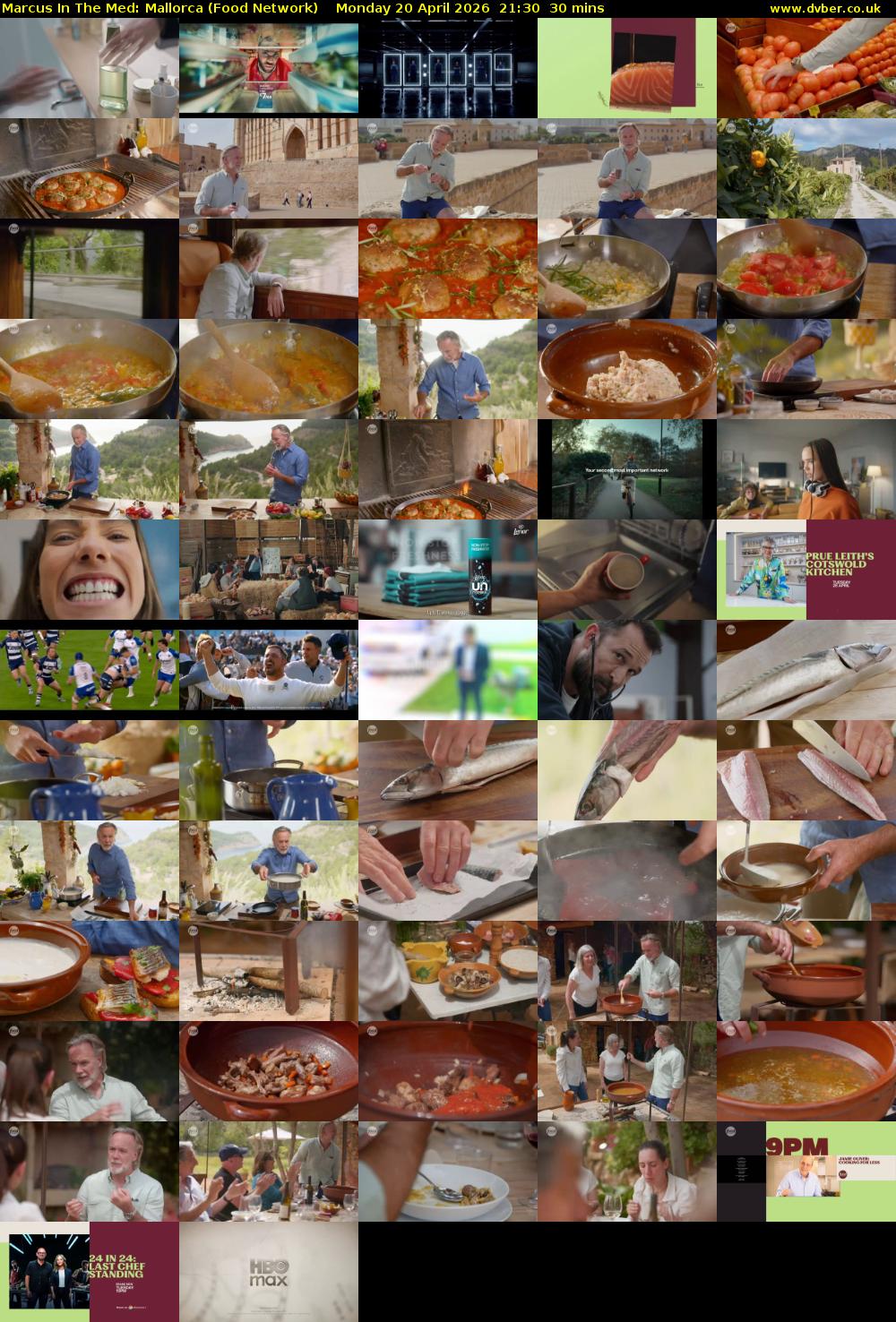 Marcus In The Med: Mallorca (Food Network) Monday 20 April 2026 21:30 - 22:00