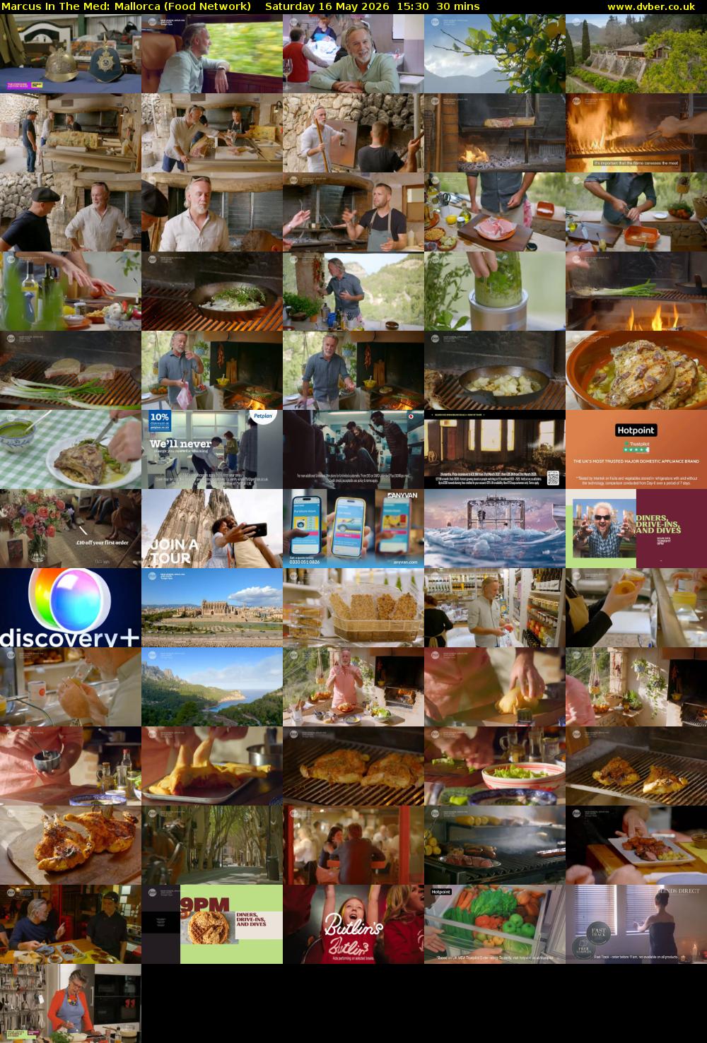 Marcus In The Med: Mallorca (Food Network) Saturday 16 May 2026 15:30 - 16:00