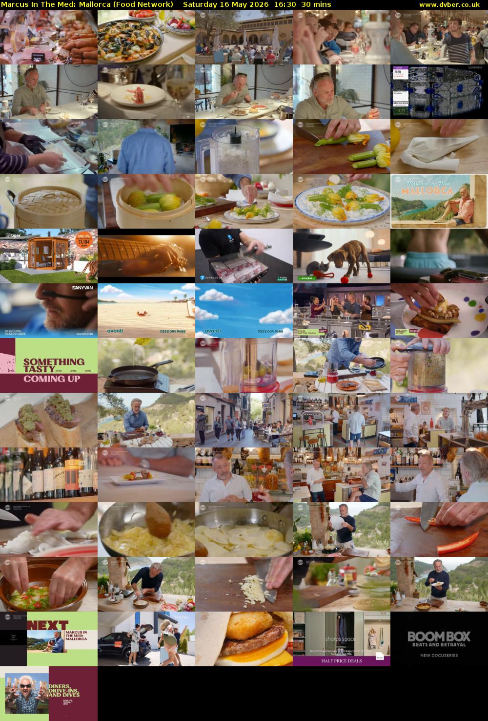 Marcus In The Med: Mallorca (Food Network) Saturday 16 May 2026 16:30 - 17:00