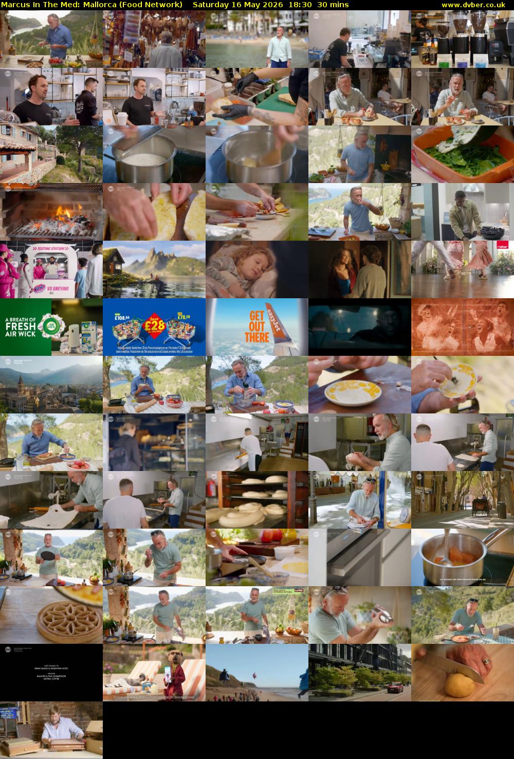 Marcus In The Med: Mallorca (Food Network) Saturday 16 May 2026 18:30 - 19:00