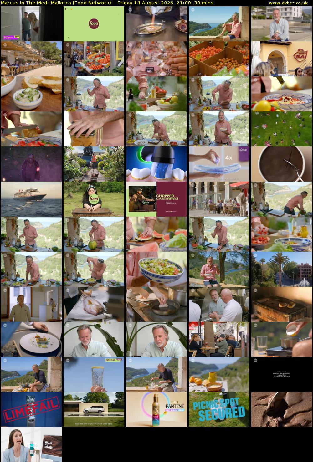 Marcus In The Med: Mallorca (Food Network) Friday 14 August 2026 21:00 - 21:30