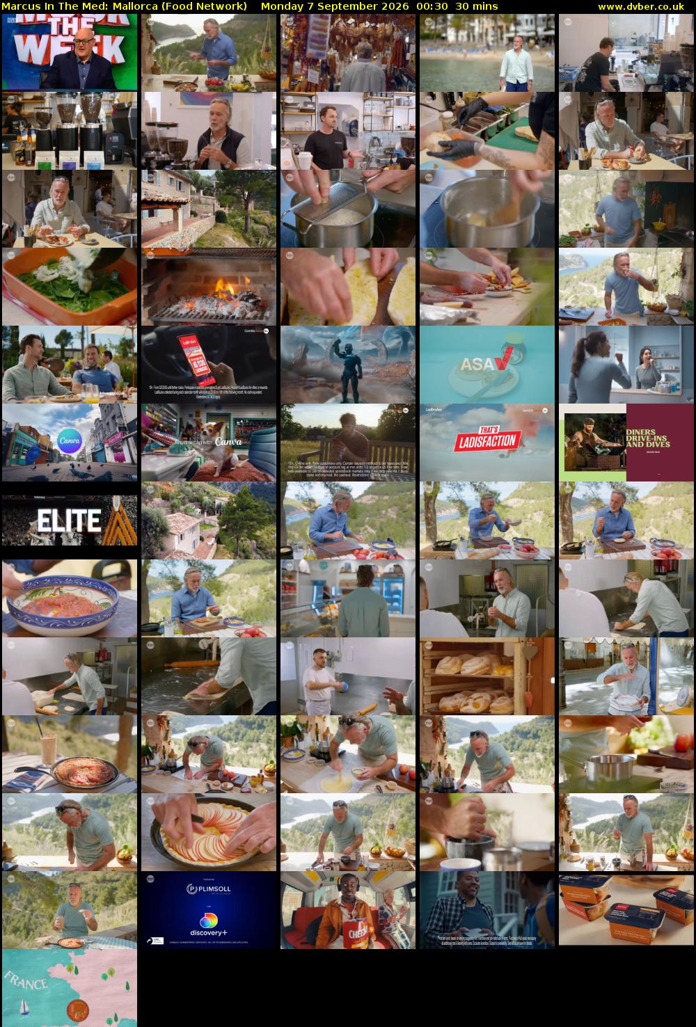Marcus In The Med: Mallorca (Food Network) Monday 7 September 2026 00:30 - 01:00