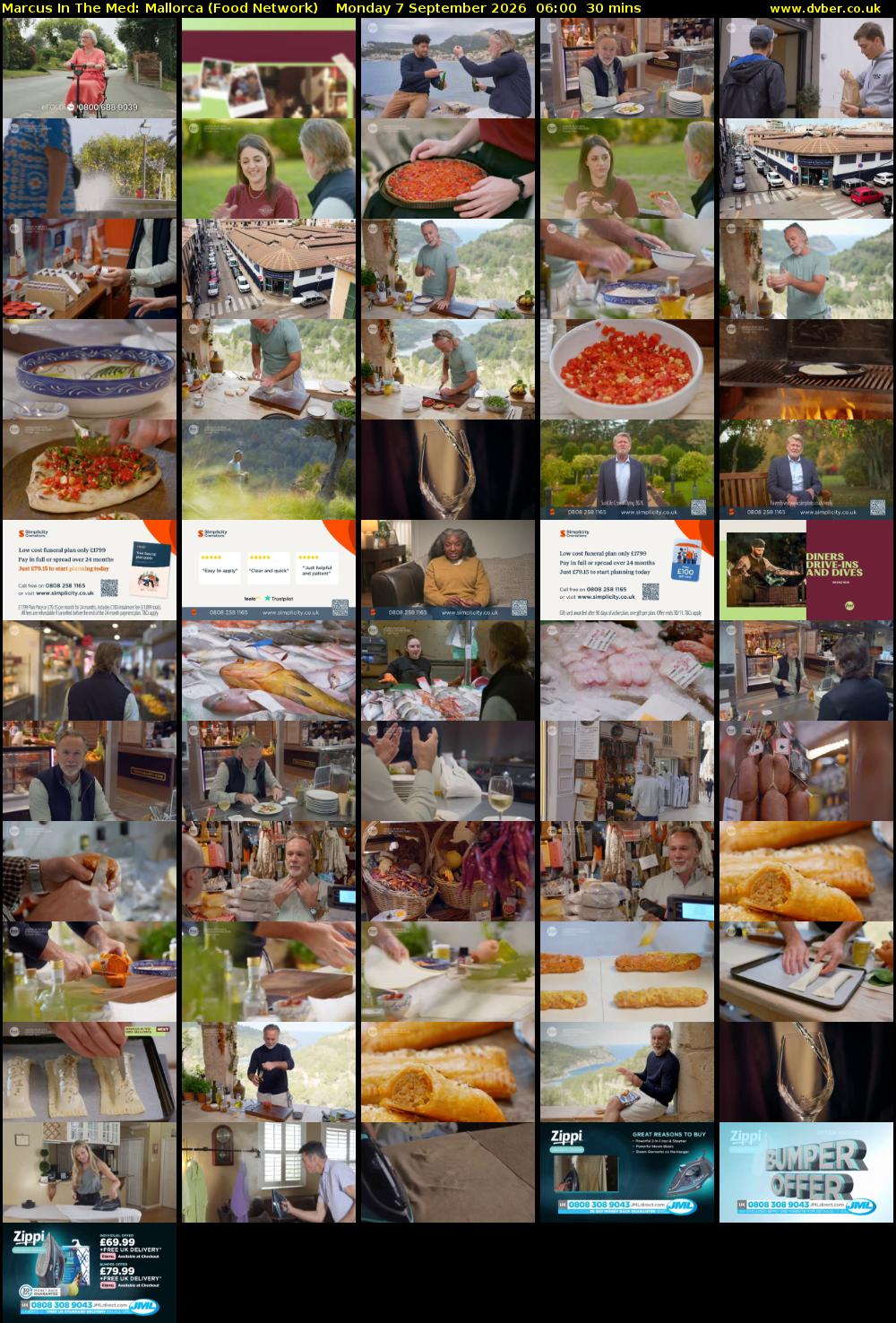 Marcus In The Med: Mallorca (Food Network) Monday 7 September 2026 06:00 - 06:30