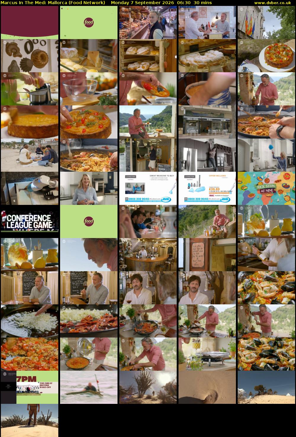 Marcus In The Med: Mallorca (Food Network) Monday 7 September 2026 06:30 - 07:00