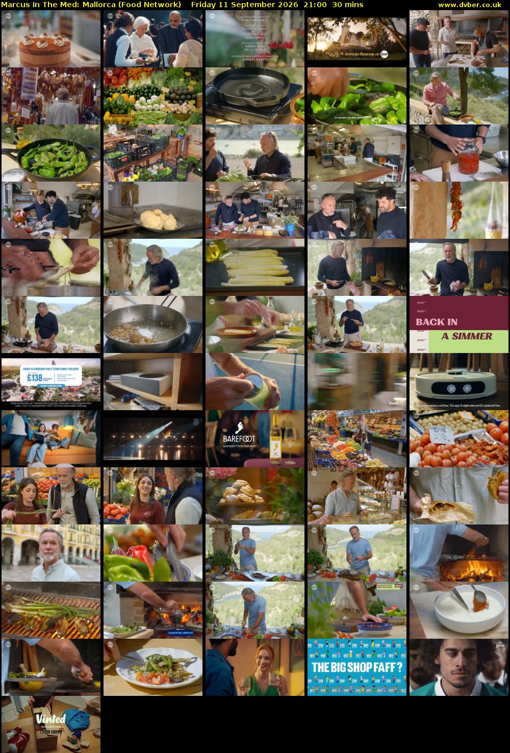 Marcus In The Med: Mallorca (Food Network) Friday 11 September 2026 21:00 - 21:30