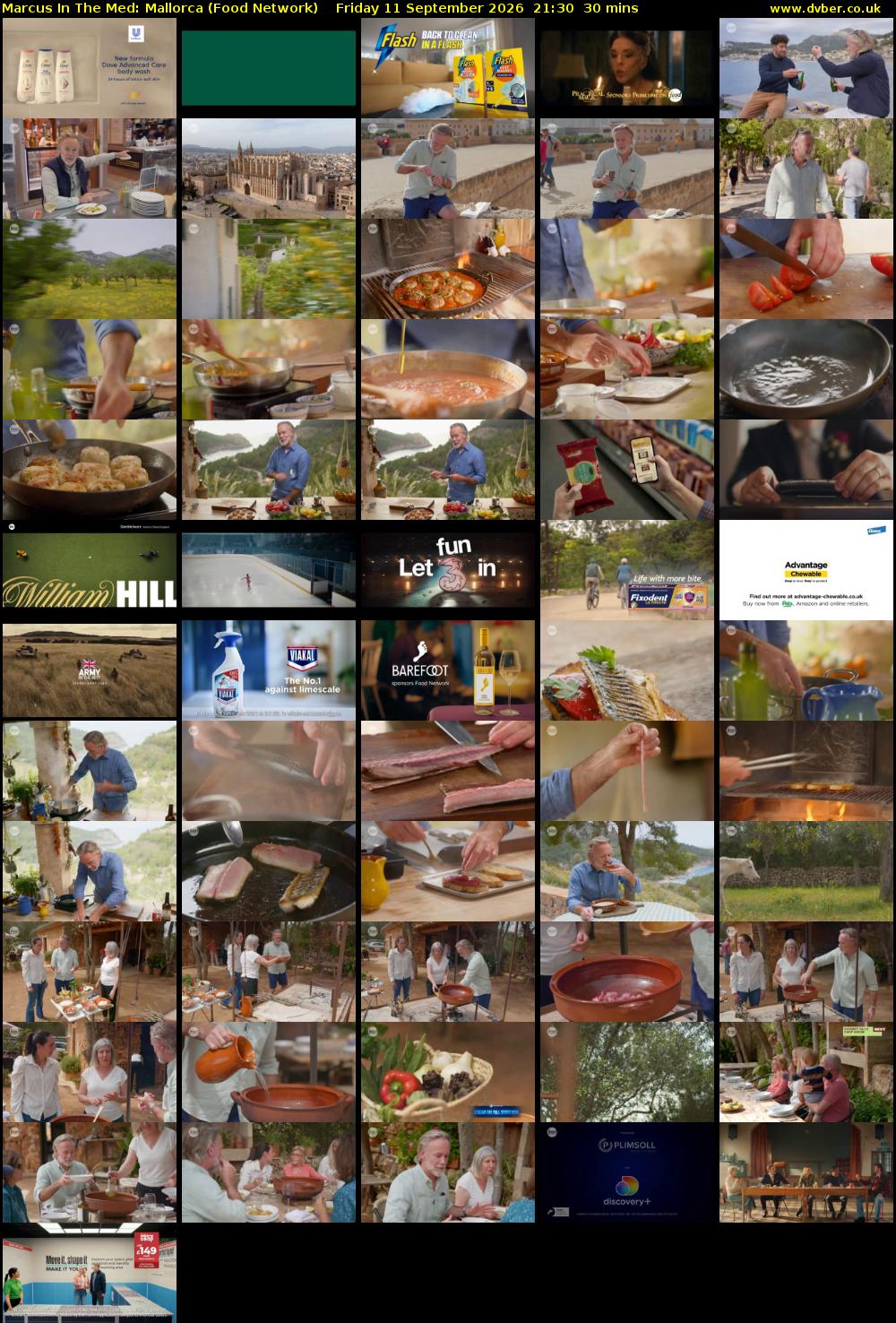 Marcus In The Med: Mallorca (Food Network) Friday 11 September 2026 21:30 - 22:00