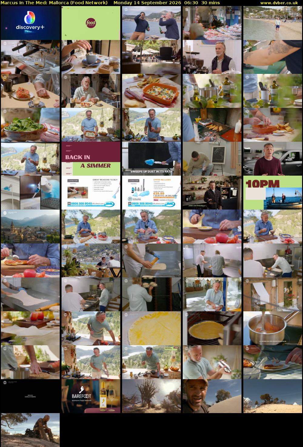 Marcus In The Med: Mallorca (Food Network) Monday 14 September 2026 06:30 - 07:00