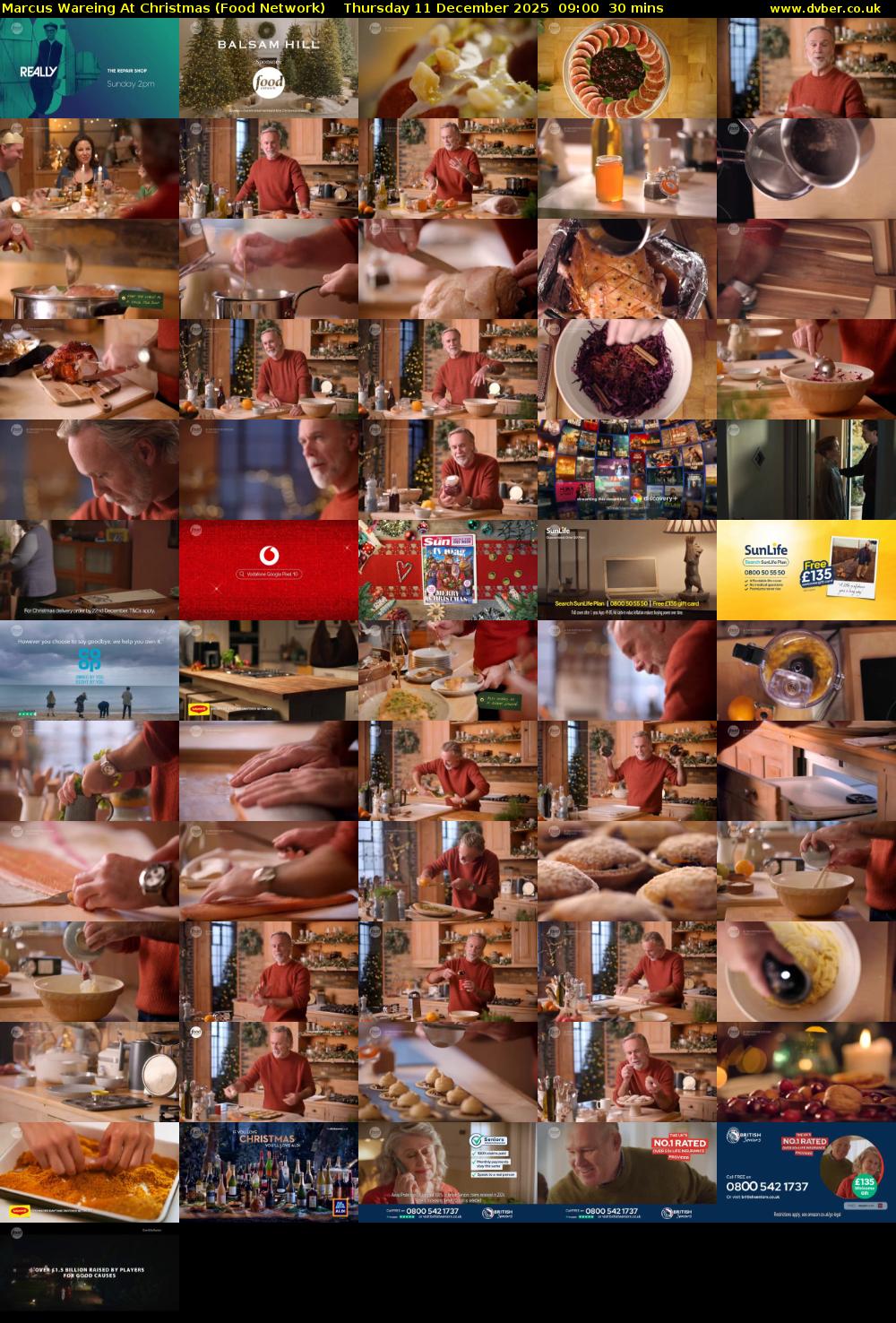 Marcus Wareing At Christmas (Food Network) Thursday 11 December 2025 09:00 - 09:30