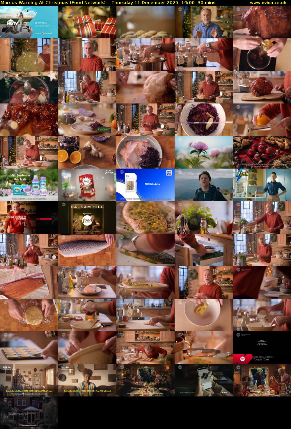 Marcus Wareing At Christmas (Food Network) Thursday 11 December 2025 14:00 - 14:30