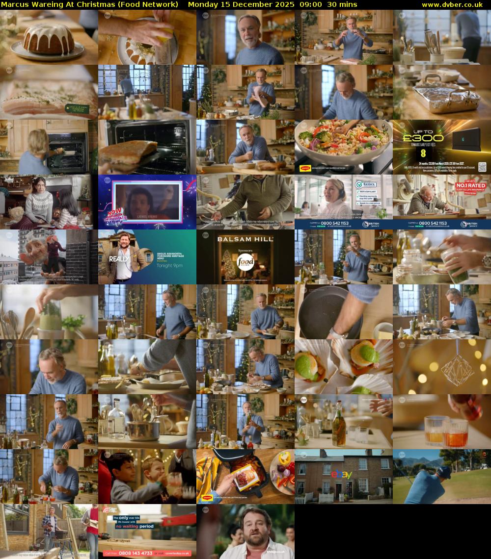 Marcus Wareing At Christmas (Food Network) Monday 15 December 2025 09:00 - 09:30