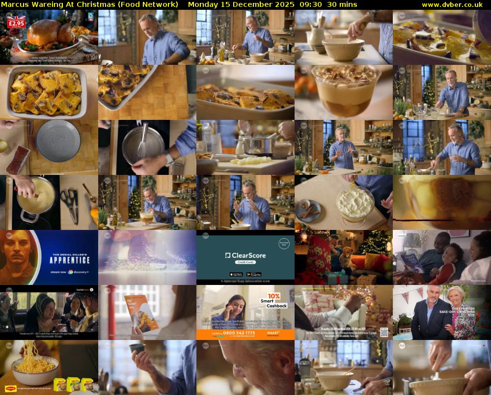 Marcus Wareing At Christmas (Food Network) Monday 15 December 2025 09:30 - 10:00