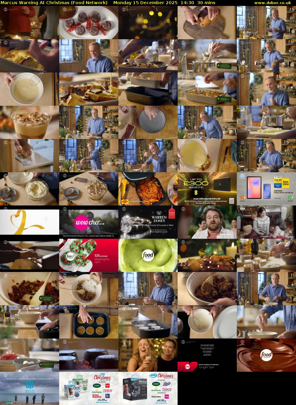 Marcus Wareing At Christmas (Food Network) Monday 15 December 2025 14:30 - 15:00