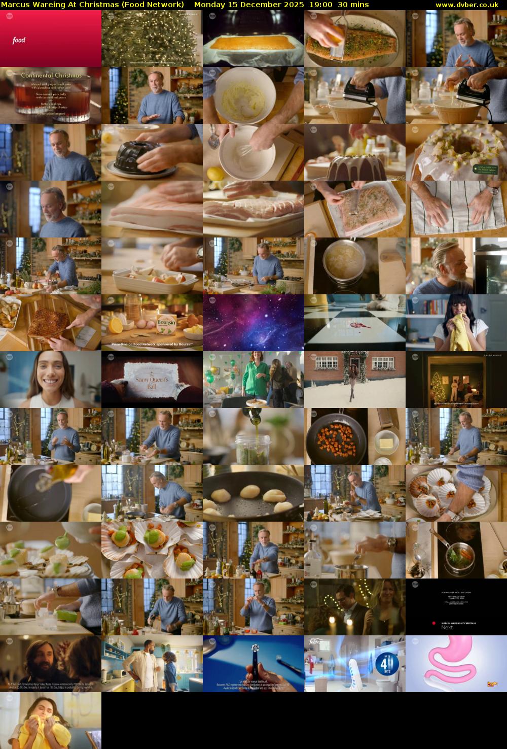 Marcus Wareing At Christmas (Food Network) Monday 15 December 2025 19:00 - 19:30