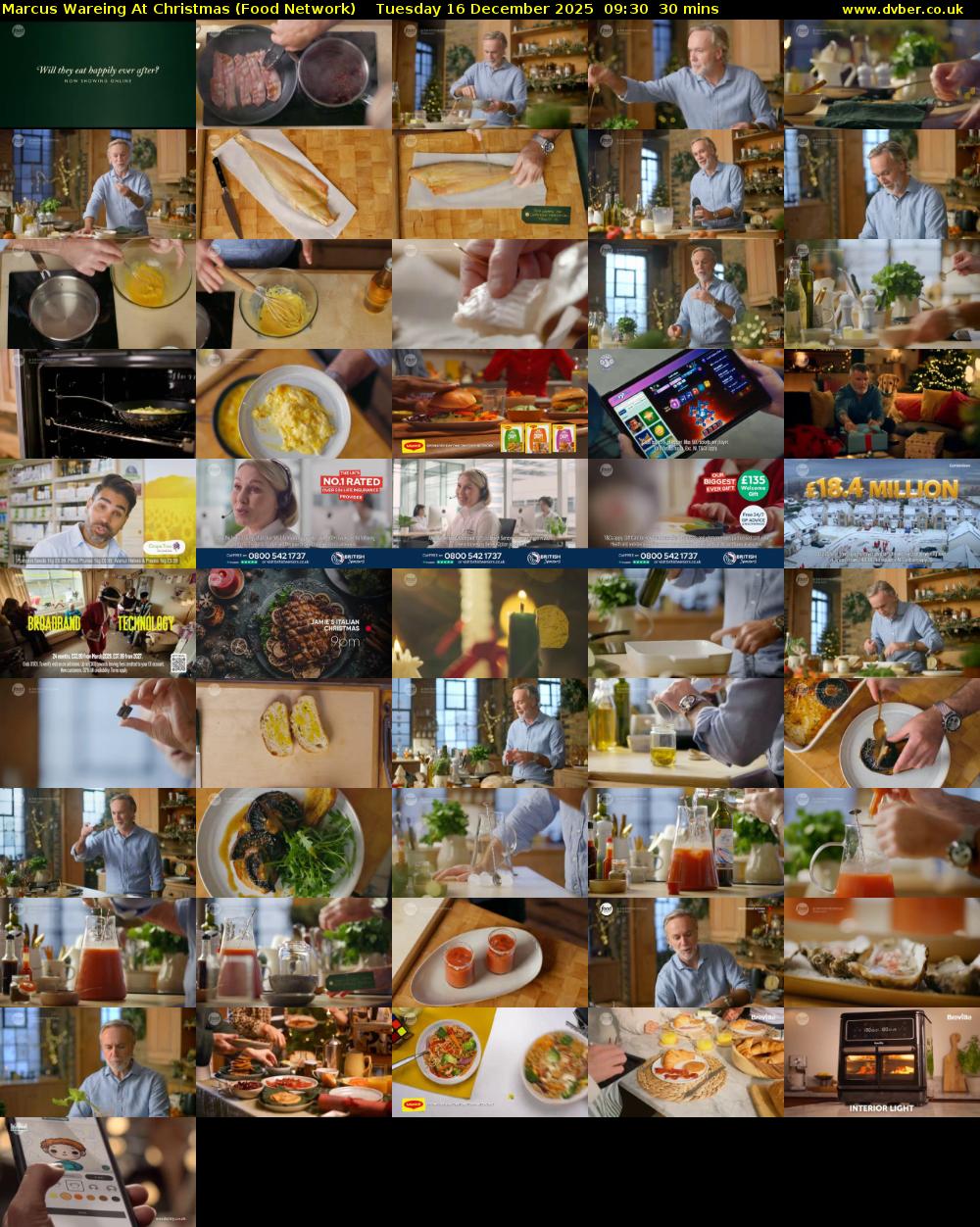Marcus Wareing At Christmas (Food Network) Tuesday 16 December 2025 09:30 - 10:00