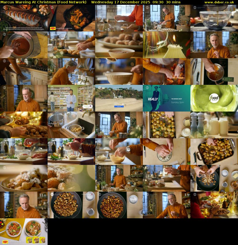 Marcus Wareing At Christmas (Food Network) Wednesday 17 December 2025 09:30 - 10:00