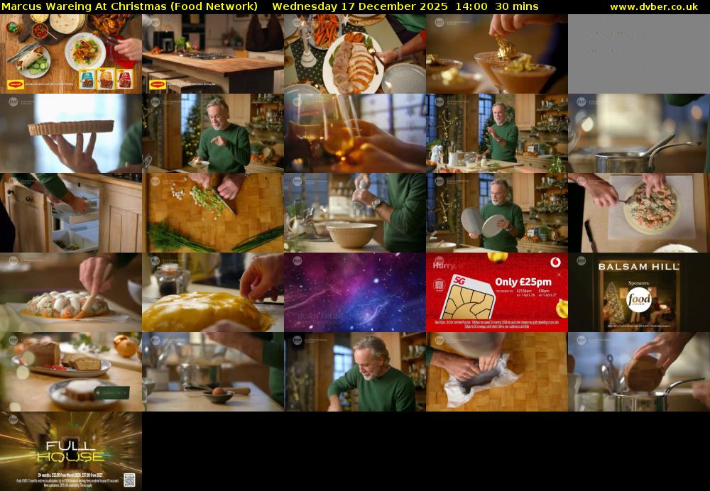 Marcus Wareing At Christmas (Food Network) Wednesday 17 December 2025 14:00 - 14:30
