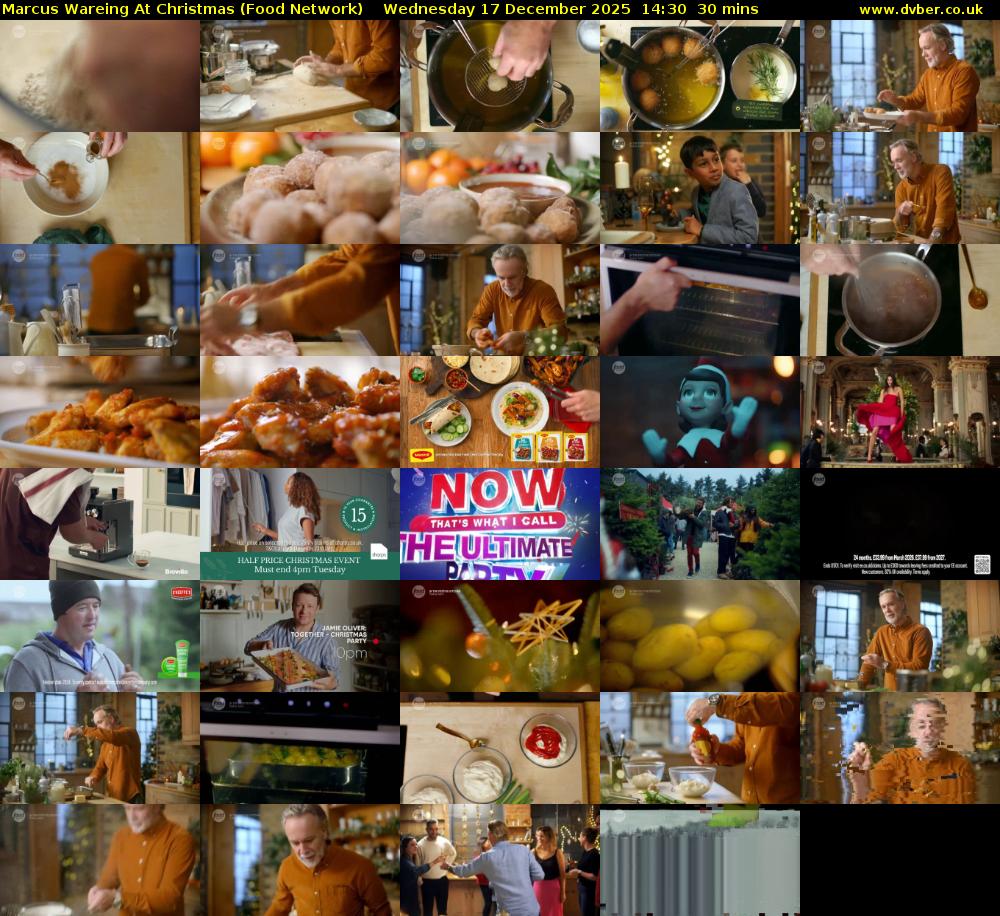 Marcus Wareing At Christmas (Food Network) Wednesday 17 December 2025 14:30 - 15:00