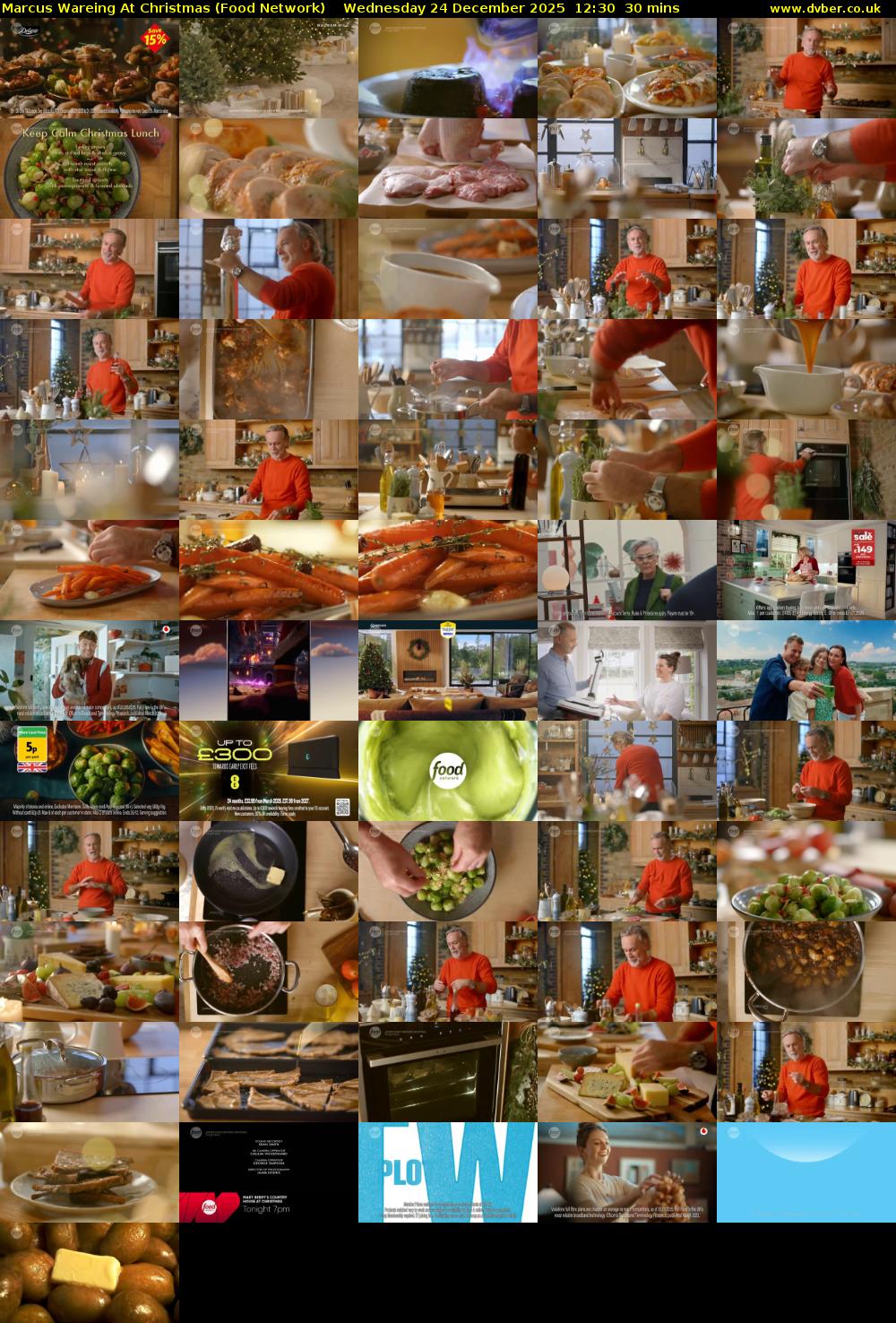 Marcus Wareing At Christmas (Food Network) Wednesday 24 December 2025 12:30 - 13:00
