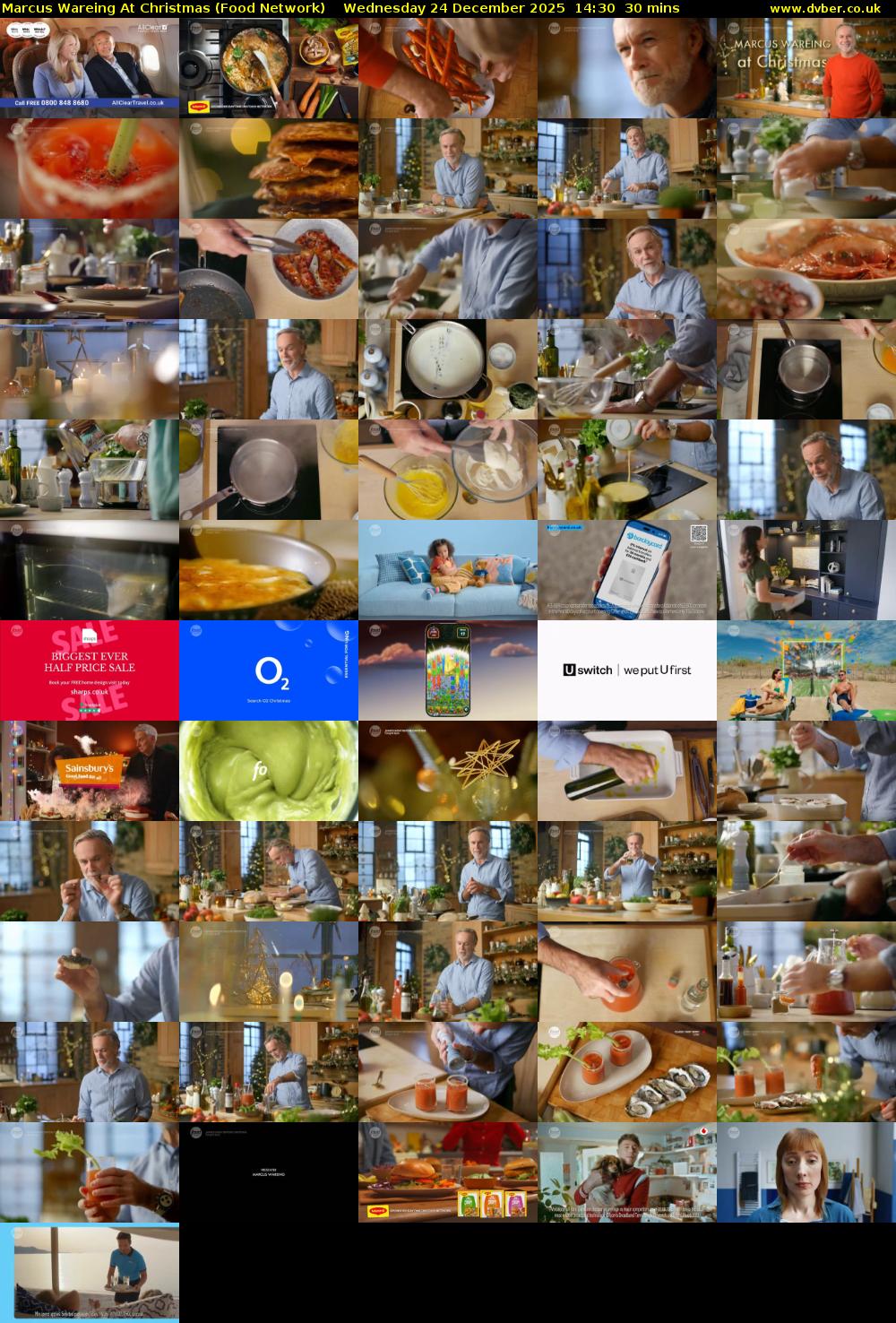 Marcus Wareing At Christmas (Food Network) Wednesday 24 December 2025 14:30 - 15:00