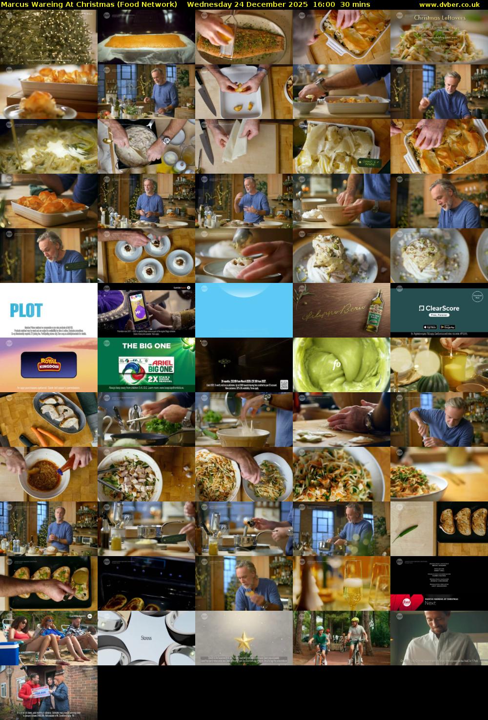 Marcus Wareing At Christmas (Food Network) Wednesday 24 December 2025 16:00 - 16:30