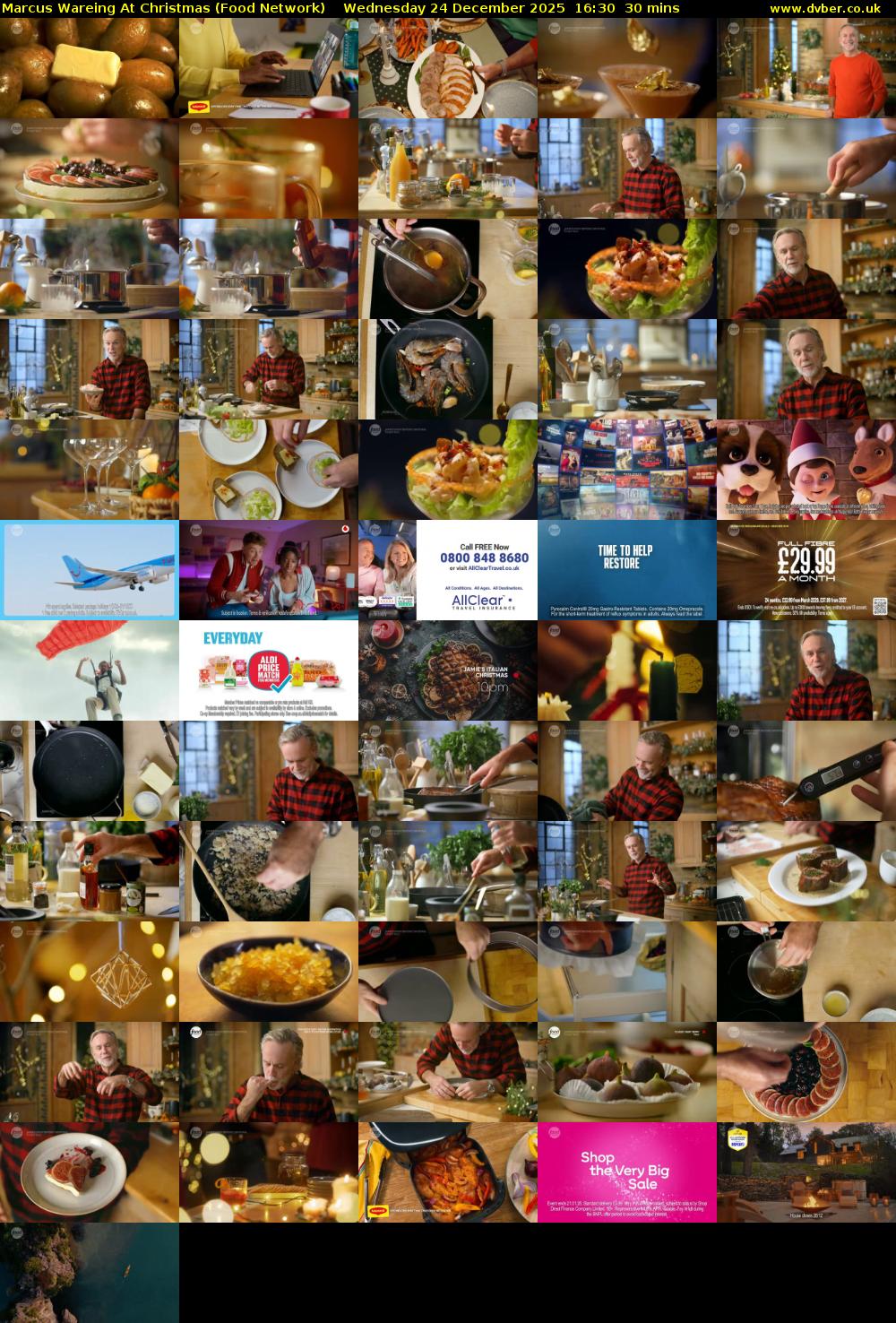 Marcus Wareing At Christmas (Food Network) Wednesday 24 December 2025 16:30 - 17:00